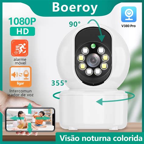 Câmera De Segurança Wi Fi CCTV IP Hd 1080P IP66 Impermeável Ao Ar Livre