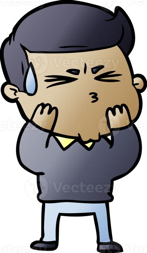 Cartoon Man Sweating 44944615 PNG