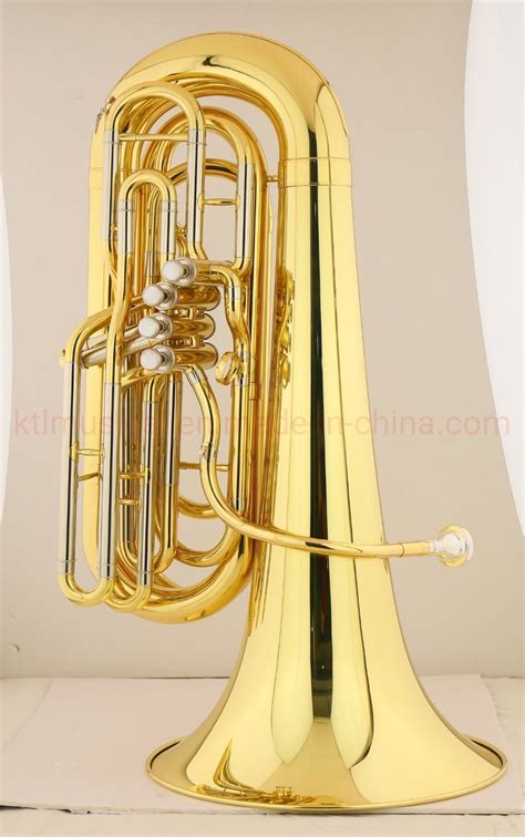 C Flat Yellow Brass 34 Piston Tuba China Yellow Brass 34 Piston C