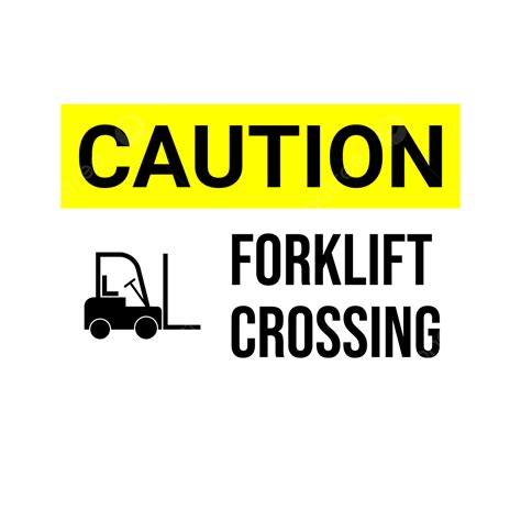 Caution Forklift Crossing Sign, Caution Forklift Crossing, Caution ...