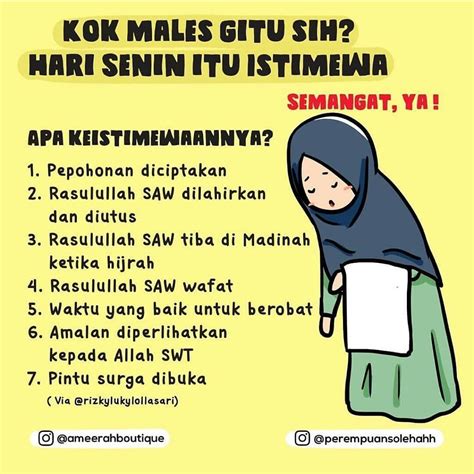 amalan  hari senin