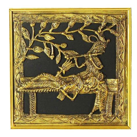 Golden And Black Brass Radha Krishna Dhokra Art At Rs 5707 Piece In