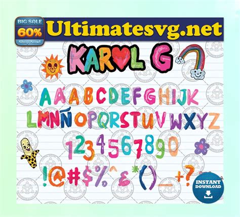 Karol G Alphabet Svg Png Karol G Svg Karol G New Album Font Etsy