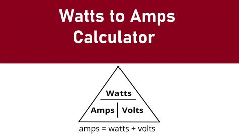 Watts to Amps Conversion Calculator - Convert Easily