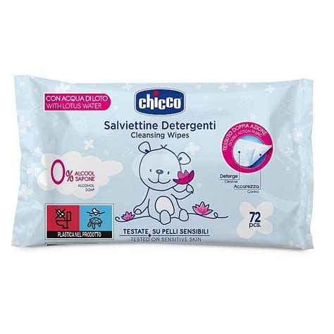 Chicco Baby Cleansing Wipes Salviettine Detergenti Pz Makeup It