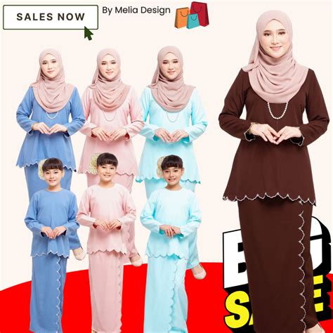 By Melia Design Baju Hot Raya Kurung Lily Kedah Sulam Biku Cotton