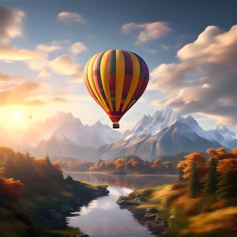 Hot Air Balloons Ai Generatet Stock Illustration Illustration Of Balloon Contemporary