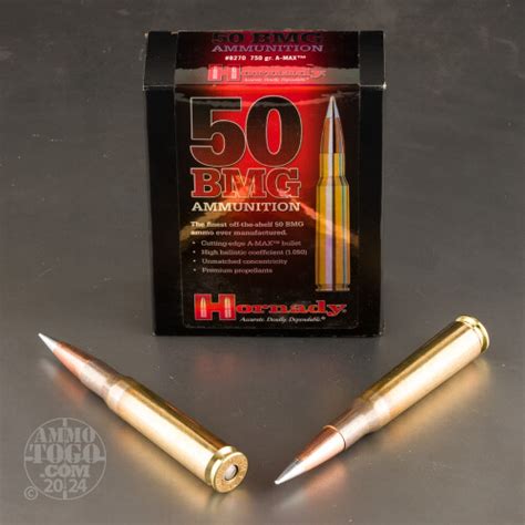 50 Bmg Ammunition For Sale Hornady 750 Grain A Max 10 Rounds