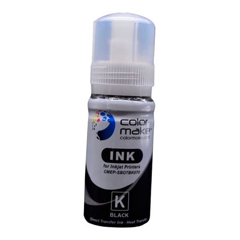 TINTA COLOR MAKE NEGRA BOTE 70 ML SUBLIMACIÓN Oranch