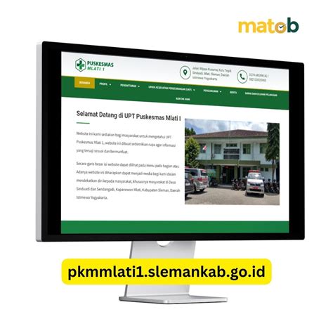 Redesain Website Puskesmas Mlati 1 Sleman Yogyakarta Matob Creative