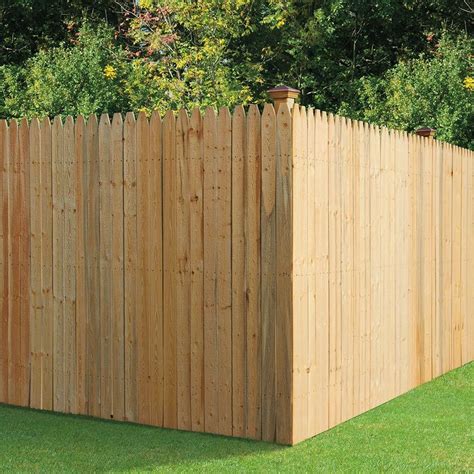 6 Ft H X 8 Ft W Spruce Pine Fir Stockade Fence Panel 8847 The Home