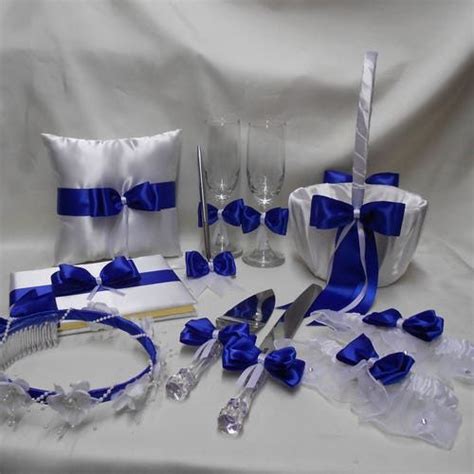 White and Royal Blue Weddings Set Wedding White and Royal Blue Guest Books Weddings Wedding ...