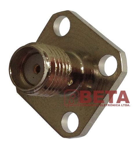 CONECTOR SMA FEMEA BASE QUAD 12 70MM ISOL NORMAL Beta Componentes