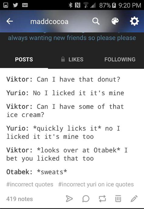 Incorrect Quotes 1 Yuri On Ice Amino