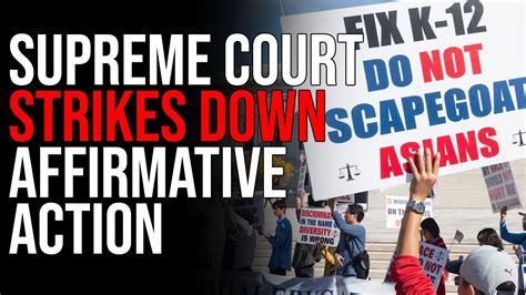 Supreme Court Strikes Down Affirmative Action Says Race Based