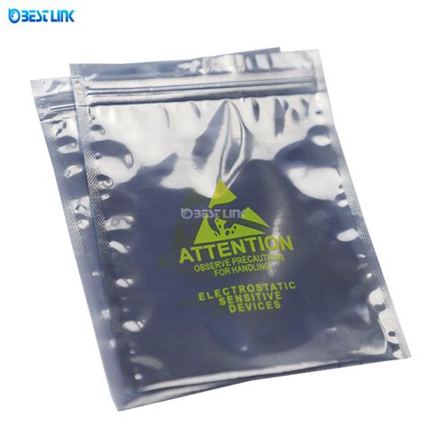 Custom Size Wholesale Translucent ESD Shielding Bags With Zipper Anti