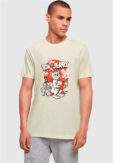 Absolute Cult Tom And Jerry Rocket Prank T Shirt Imprimé Sand