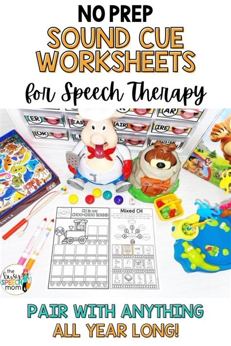 Speech Therapy Articulation Sound Cue Activities No Prep One Page