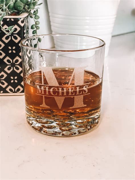 Personalized Whiskey Glass Laser Engraved Glasses Etsy