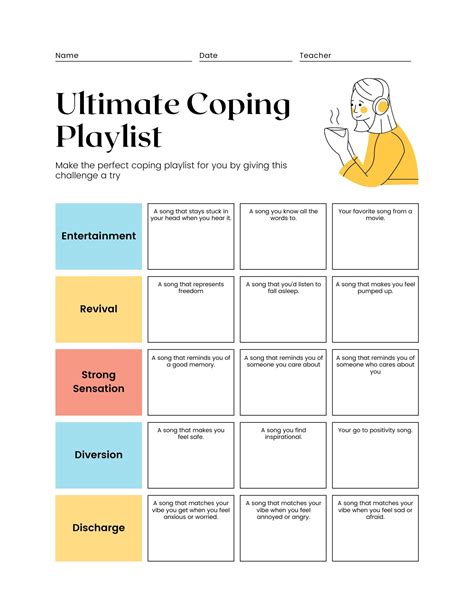 Music As A Coping Skill Worksheets