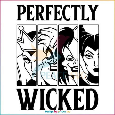 Perfectly Wicked Disney Witch Character SVG Graphic Design File PeaceSVG