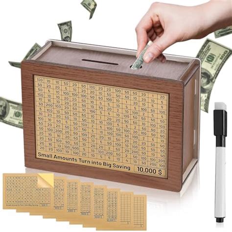 Amazon Cash Vault Wooden Money Saving Box Cash Savings Box For