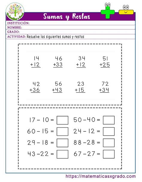 Sumas Y Restas Para Primer Grado Para Imprimir Xxx Porn Sex Pics