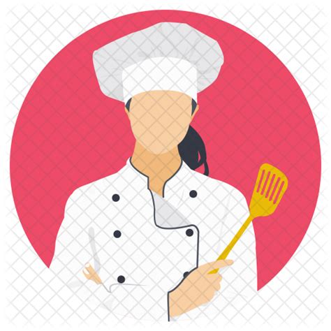 Female Chef Icon - Download in Flat Style