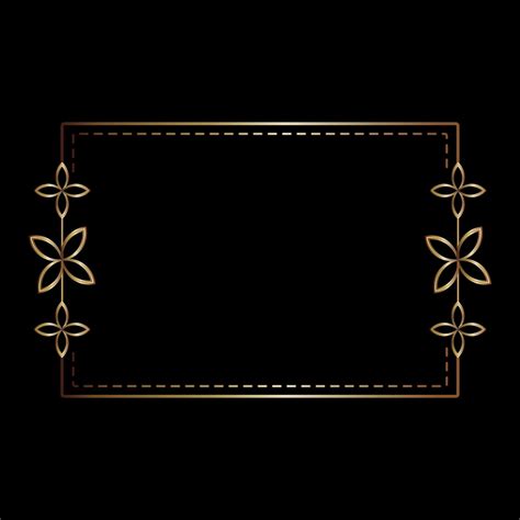 Gold frame line art style, Vector design element geometric shape ...