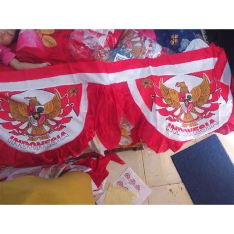 Jual Umbul Umbul Bendera Gelombang Resplang Merah Putih Meter