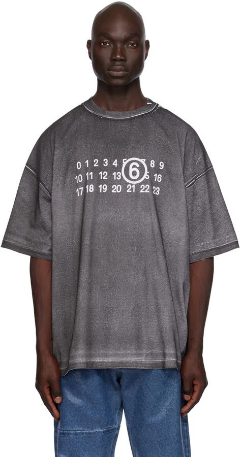 Mm6 Maison Margiela Gray Oversized T Shirt Mm6 Maison Margiela