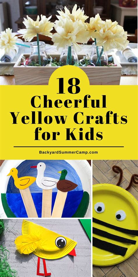18 Cheerful Yellow Crafts For Kids In 2025 Yellow Crafts Paper Plate