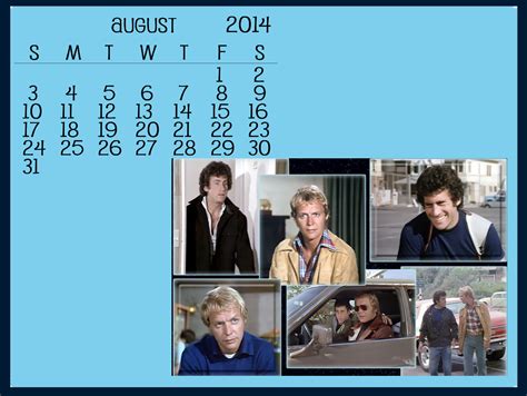 December 16th Starsky Hutch Calendar By Kat August 2014 Starsky