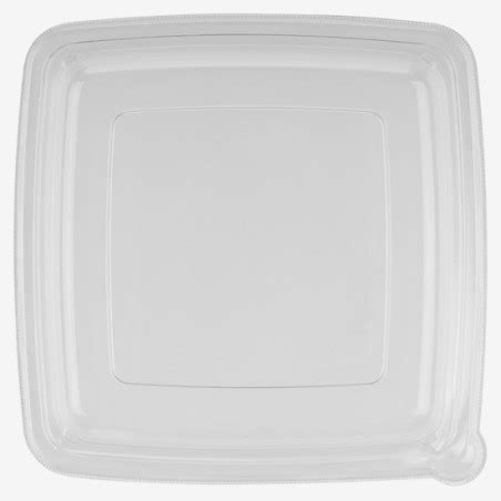 Transparent rPET container 20x20 cm lids 50 pcs