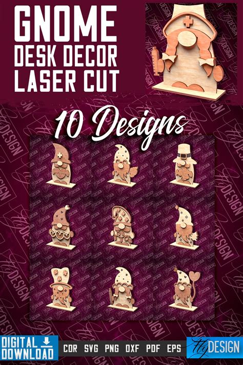 Gnome Laser Cut Filesgnome Desk Decordecorative Gnome Svg