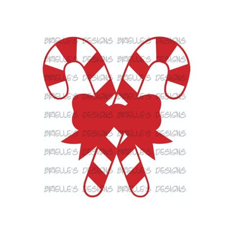 Candy Canes Svg File Christmas Winter Bow Candy Cricut Etsy Uk