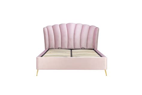 Lottie King Ottoman Bed Pink Birlea