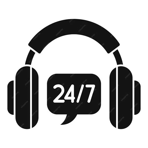 Premium Vector | 24 hour support icon simple vector office service