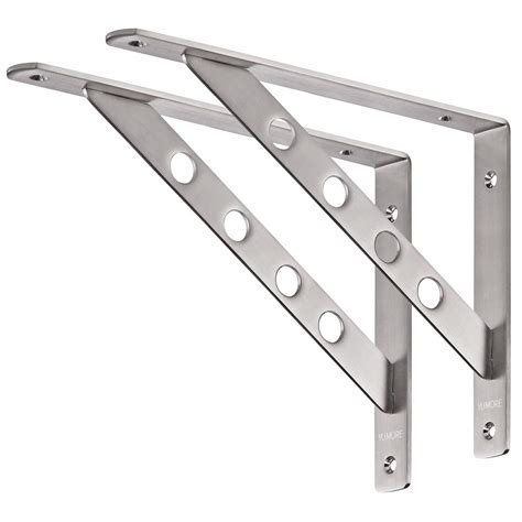 Buy YUMORE Shelf Bracket 12 Heavy Duty Stainless Steel L Shaped