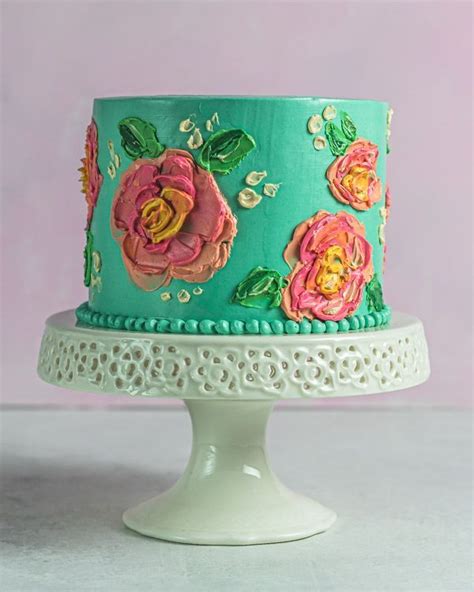 Buttercream Palette Knife Painted Rose Cake Artofit