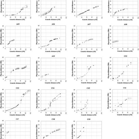 Bnaznf Genetic Map Versus Physical Maps Of Brassica Napus And B