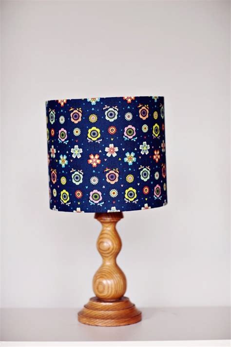 Navy Blue Lamp Shade Floral Lampshade Navy Blue Decor