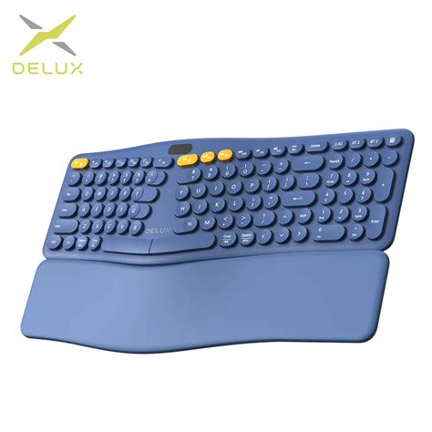 Delux Gm903cv Wireless Ergonomic Keyboard Bt 2 4g Usb Split Keyboard