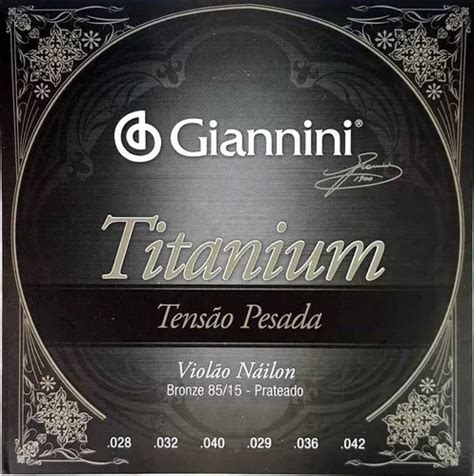 Jogo De Cordas Viol O N Ilon Giannini Titanium Tens O Pesada