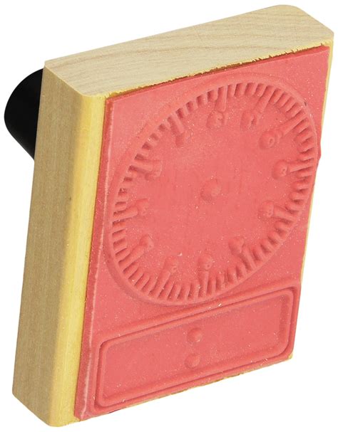 READY 2 LEARN CE100 Digital And Analog Clock Stamp Wooden Stamp For