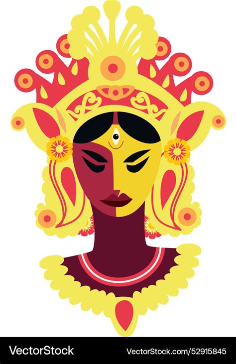 goddess durga character royalty  vector image