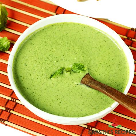 pudina chutney mint chutney swasthis recipes