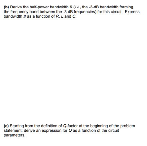 Solved Problem Rlc Resonator Points This Should Be Chegg