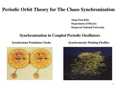 Ppt Periodic Orbit Theory For The Chaos Synchronization Powerpoint