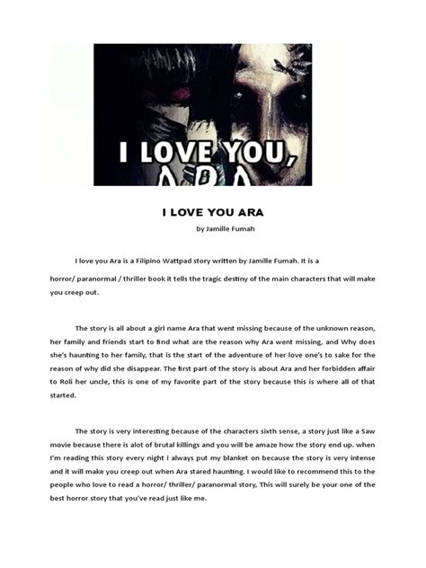 Book Review I Love You Ara Pdf